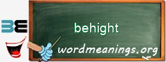 WordMeaning blackboard for behight